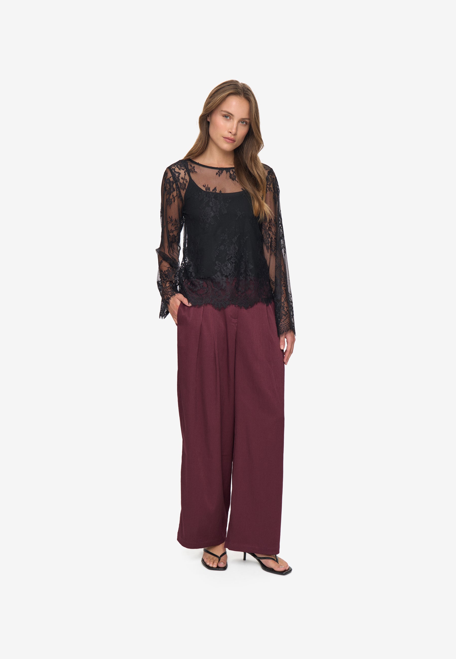 moves Aviaia Blouse 4523 Long Sleeved Blouse 999 Black