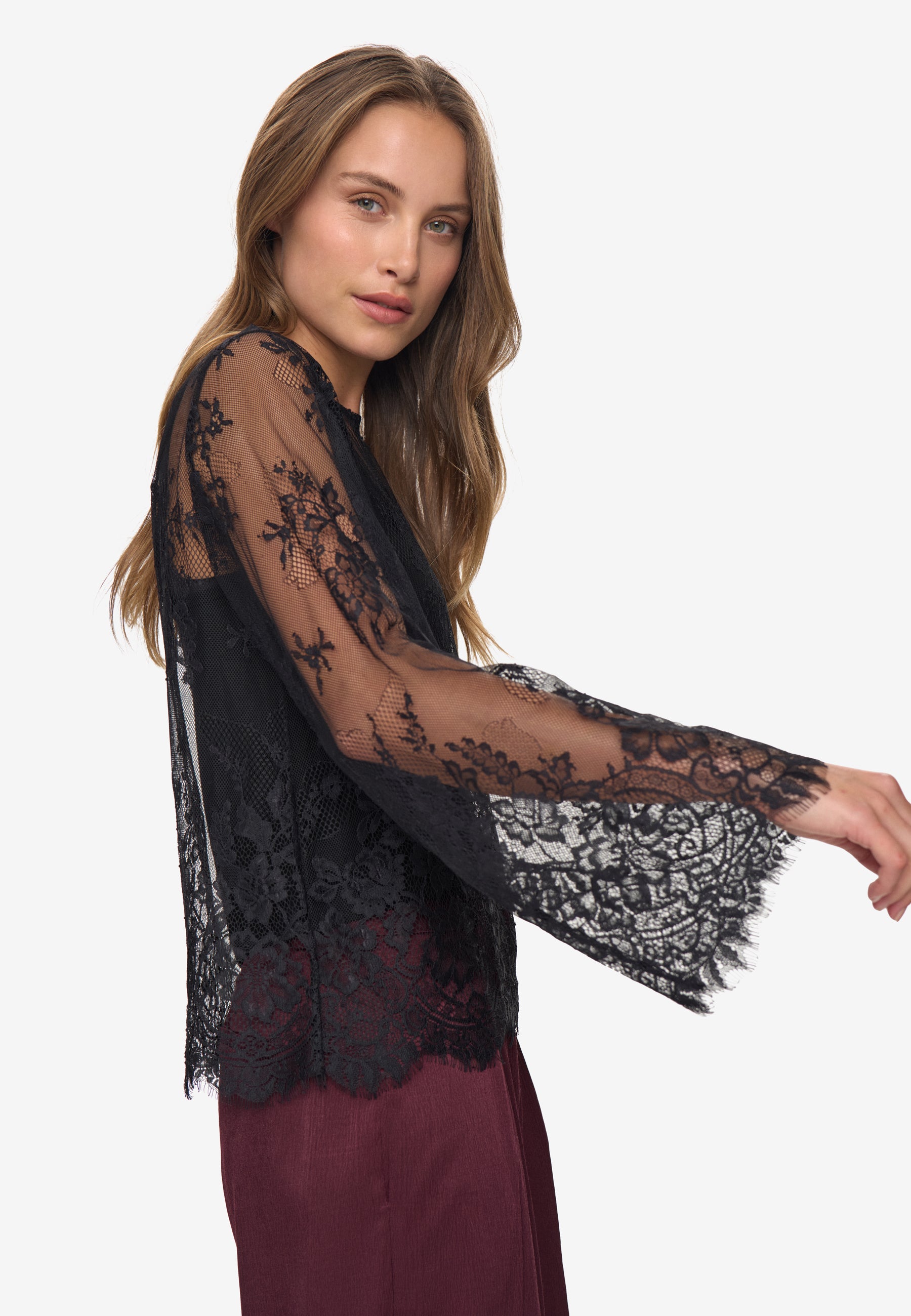 moves Aviaia Blouse 4523 Long Sleeved Blouse 999 Black