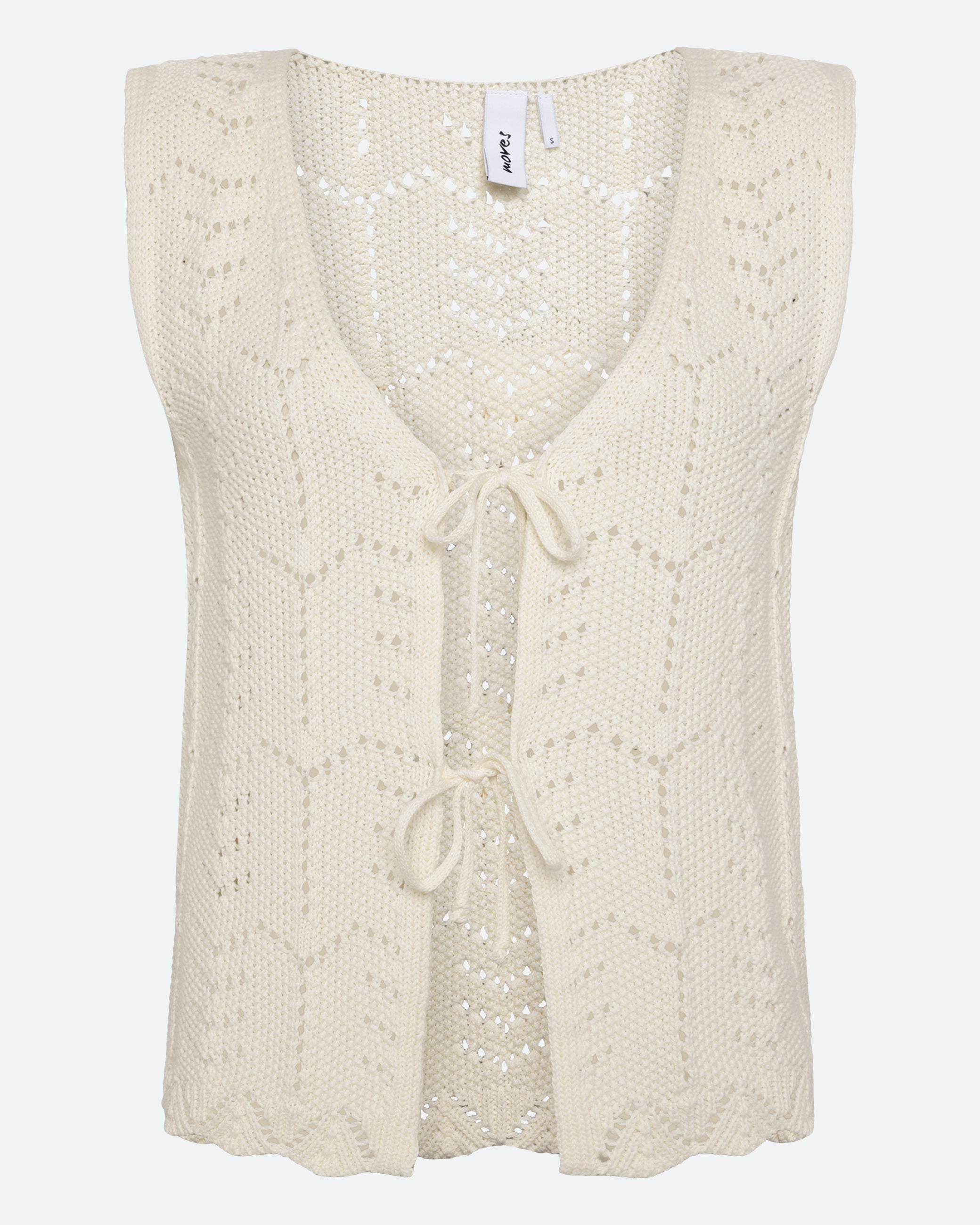 moves Daphne knit vest 4286 Gilet 002 Ivory