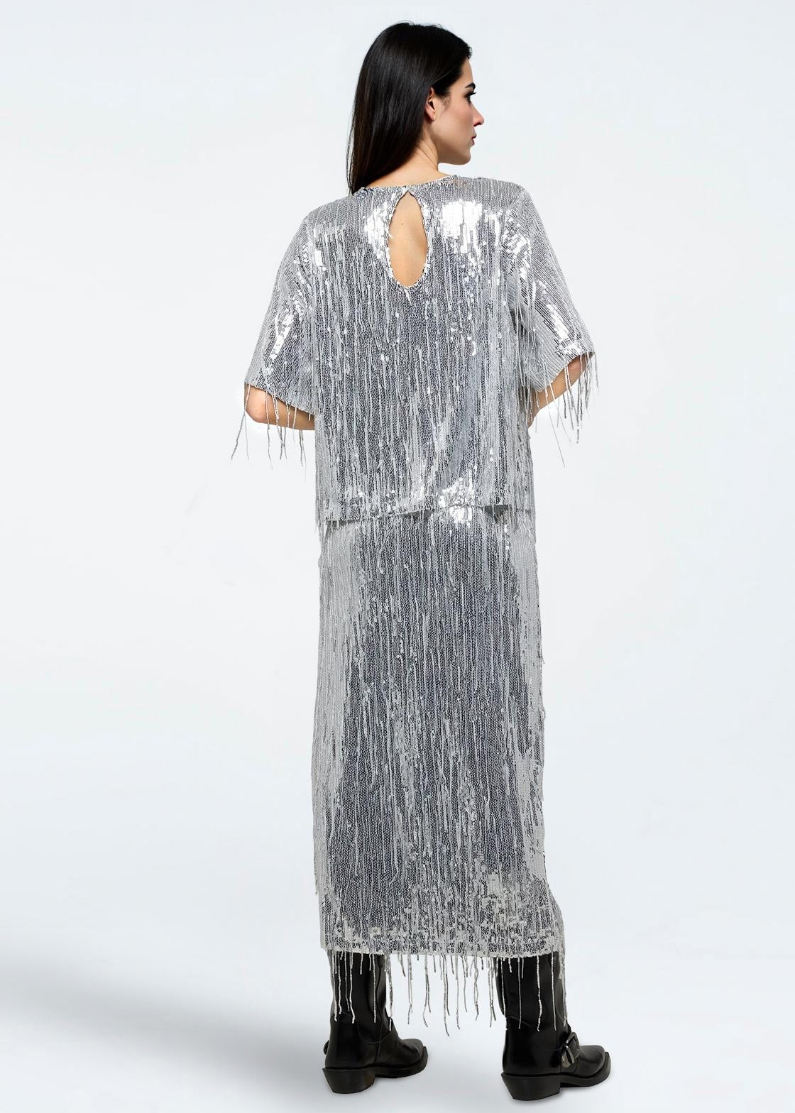 moves Mandi blouse 4451 Short Sleeved Blouse 1020 Silver