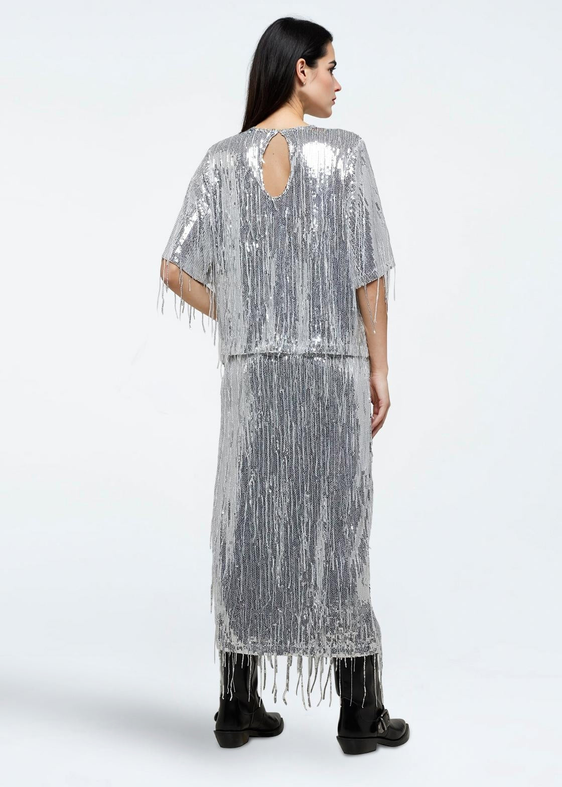 moves Mandi blouse 4451 Short Sleeved Blouse 1020 Silver