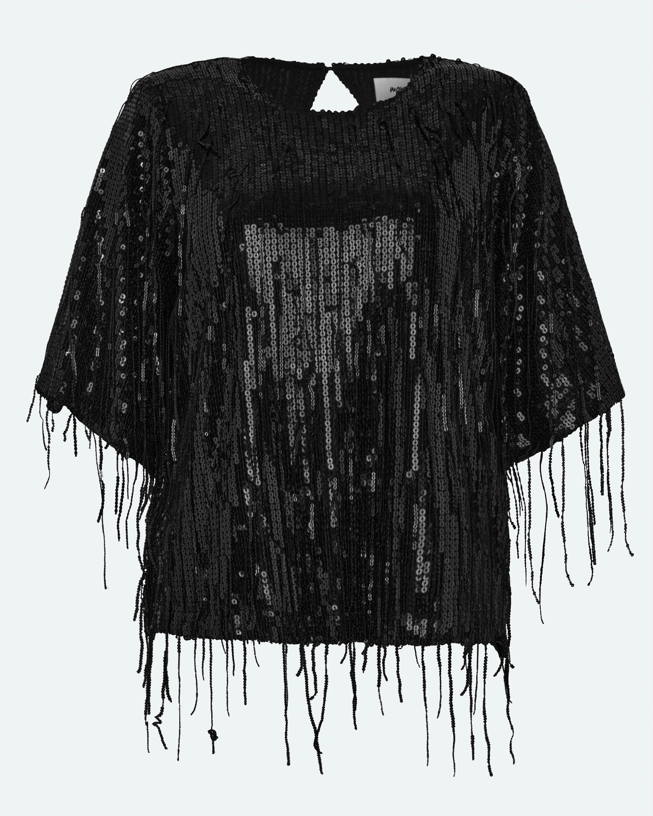 moves Mandi blouse 4451 Short Sleeved Blouse 999 Black