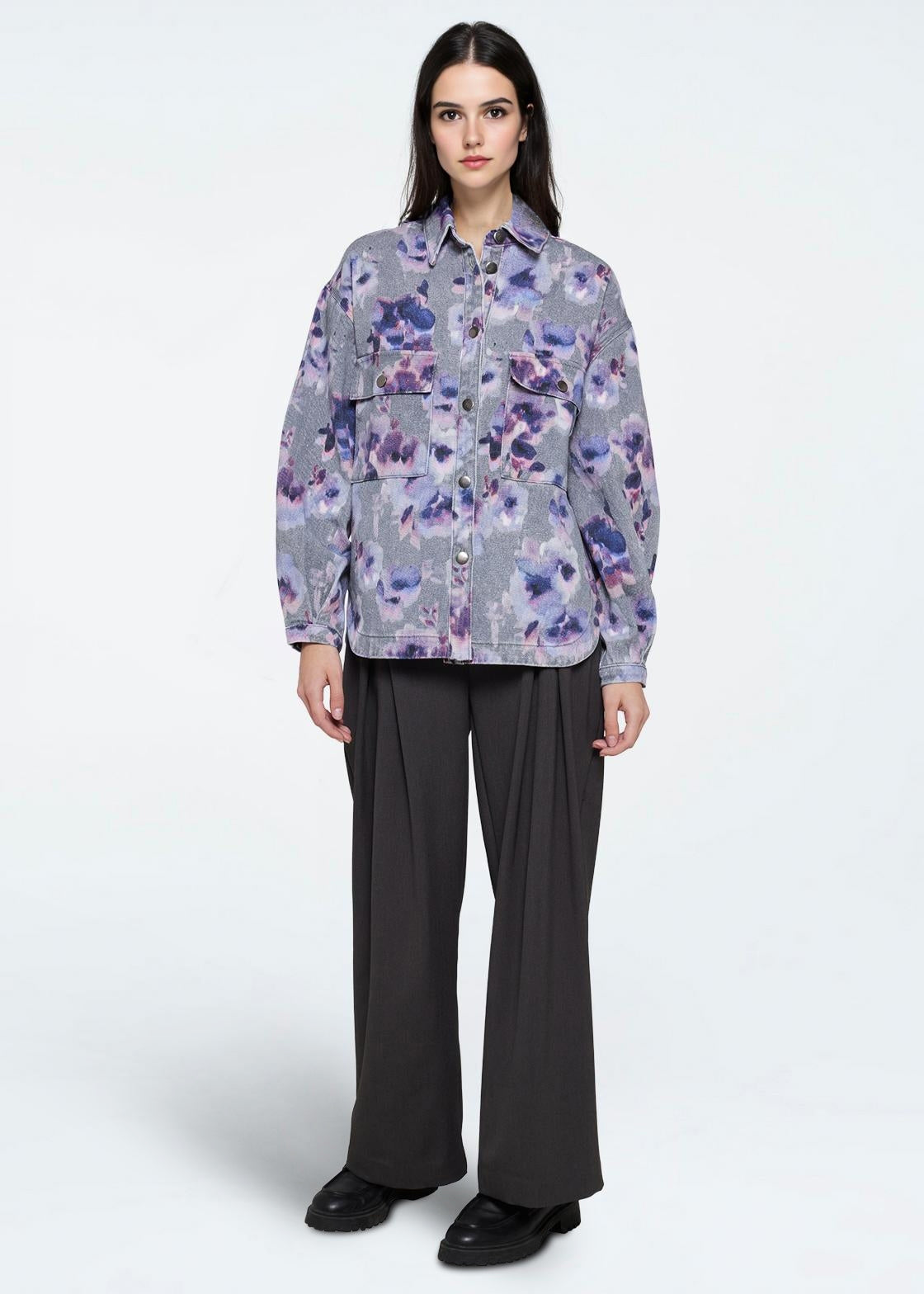 moves Noliana shirt 4419 Overshirt 0201 Castlerock