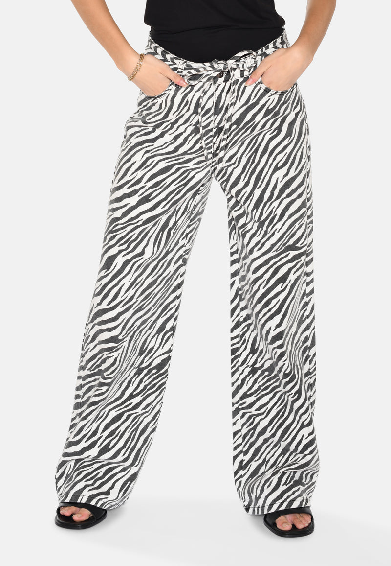 moves Adanna zebra jeans 4228 Jeans 999 Black