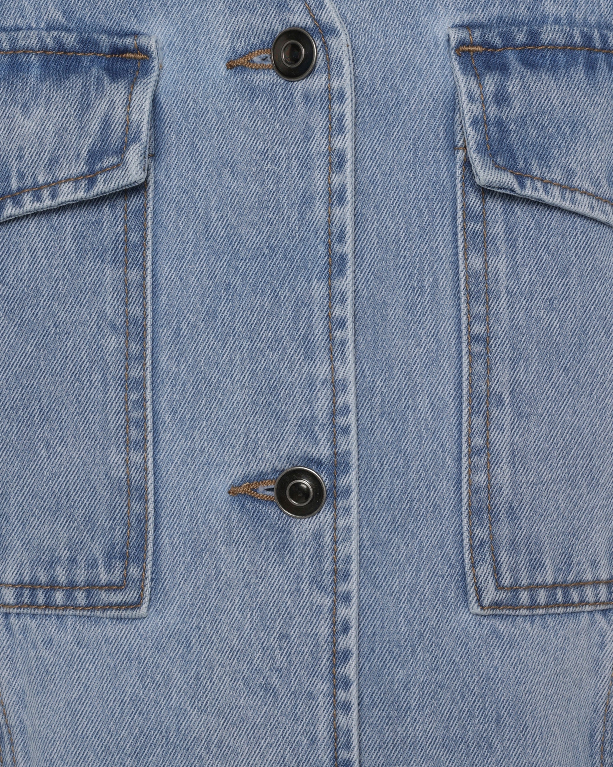 moves Amarie denim shirt 4283 Short Sleeved Shirt 1001 Light Blue