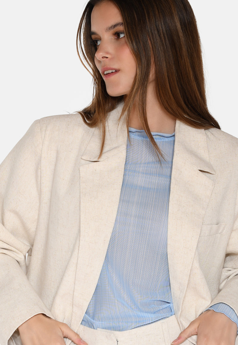 moves Daizy linen blazer 2744 Blazer 0108 Castle Wall