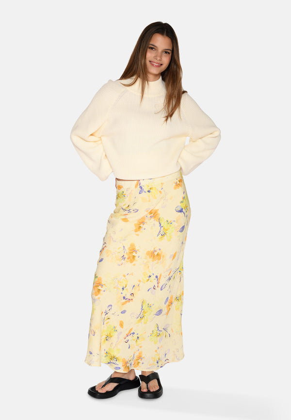 moves Gebry midi skirt 4255 Midi Skirt 0616 Pastel Yellow