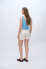 moves Lanelle skort in linen blend 4330 Shorts 0108 Castle Wall
