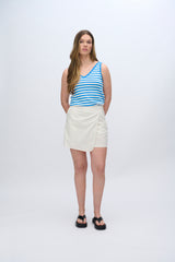 moves Lanelle skort in linen blend 4330 Shorts 0108 Castle Wall