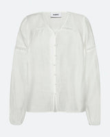 moves Lilyana long sleeved broderie blouse 4237 Long Sleeved Blouse 000 White