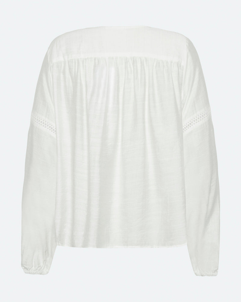 moves Lilyana long sleeved broderie blouse 4237 Long Sleeved Blouse 000 White