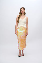 moves Lubinu sequin midi skirt 4347 Midi Skirt 1340 Cadmium Orange