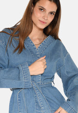 moves Nila denim shirt 4279 Long Sleeved Shirt 1002 Medium Blue