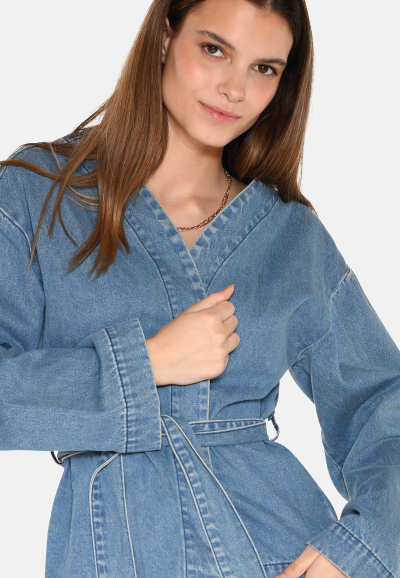 moves Nila denim shirt 4279 Long Sleeved Shirt 1002 Medium Blue