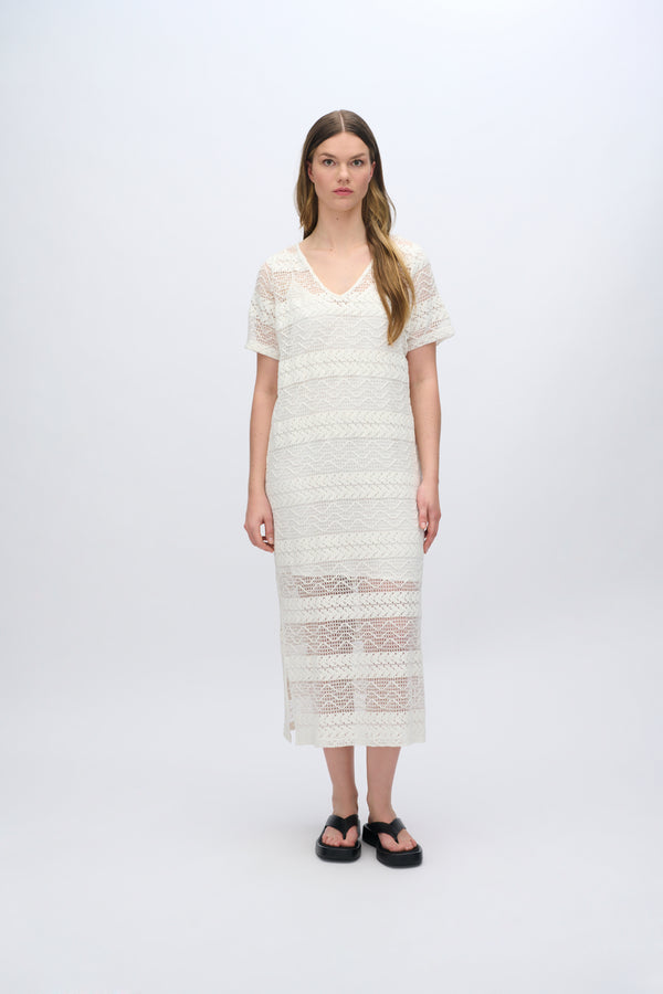 moves Pilano broderie dress 4292 Midi Dress 004 Broken White