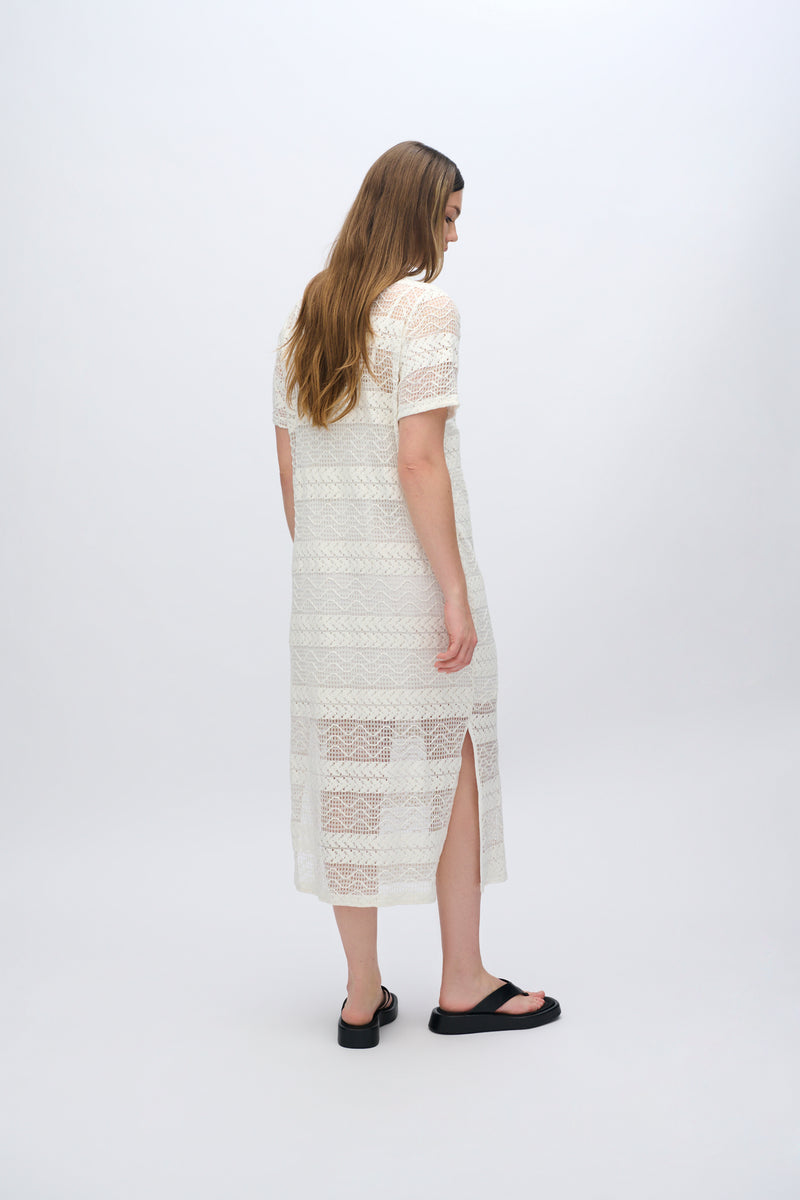 moves Pilano broderie dress 4292 Midi Dress 004 Broken White