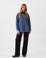 moves Savisa 1188 Shirt Long Sleeved Shirt 8402 Moonlight Blue