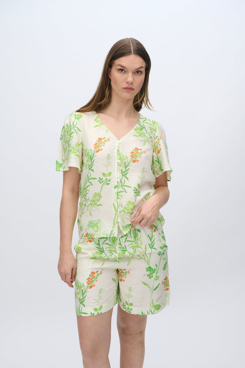 moves Somaro short sleeved blouse 4289 Short Sleeved Blouse 004 Broken White