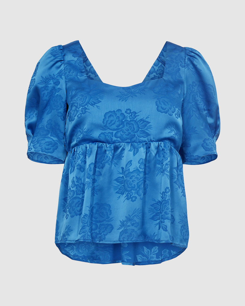 moves Tuliji 3545 Short Sleeved Blouse 4053 Turkish Sea