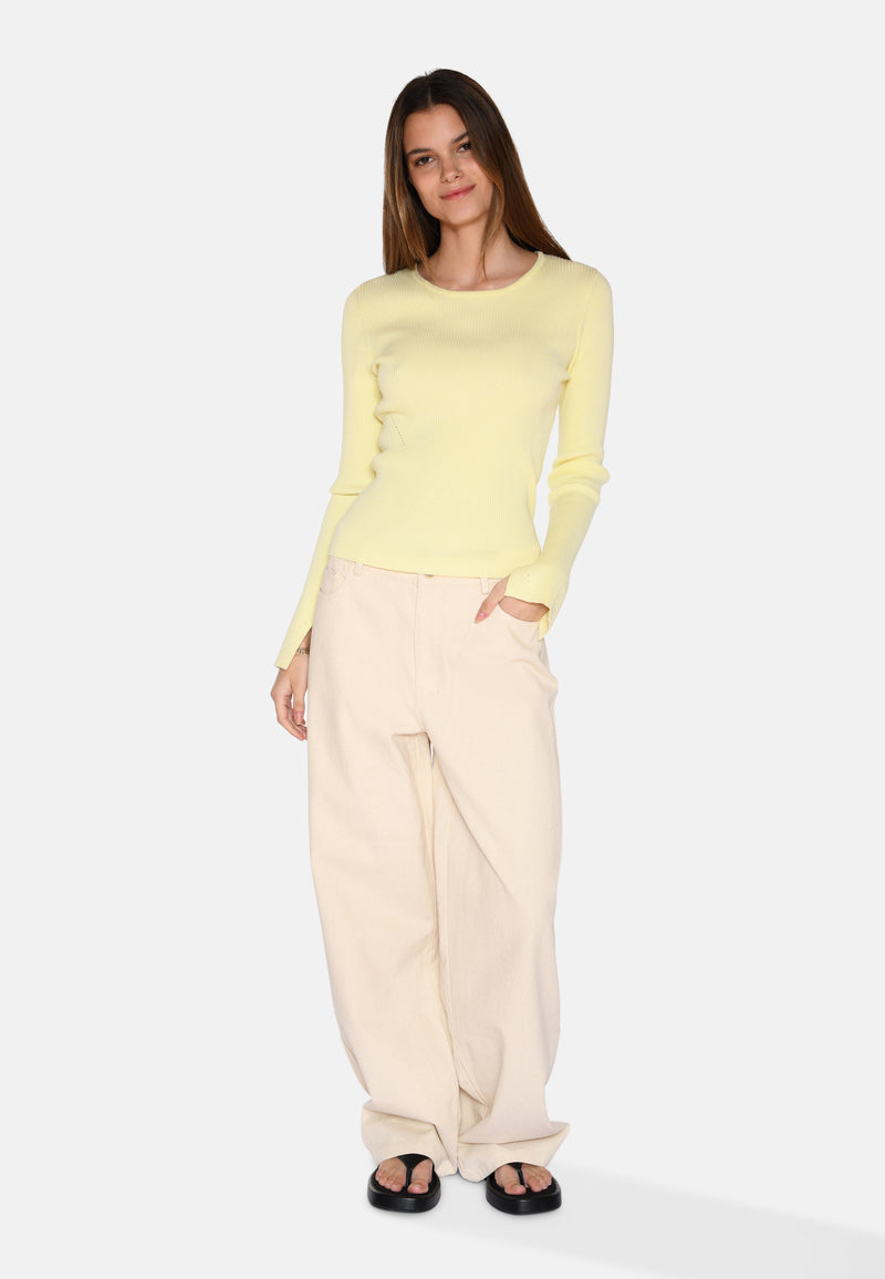 moves Twisti o-neck jumper 2679 Jumper 0616 Pastel Yellow