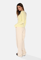 moves Twisti o-neck jumper 2679 Jumper 0616 Pastel Yellow